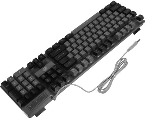 Housoutil Clavier Gaming Filaire RGB Ergonomique avec Éclairage Clavier Mécanique à Sensation Accessoires De Jeu pour Pc