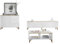 Mirjan24 Wohnwand Aioren II, Wohnmöbel, Elegante Wohnzimmer-Set mit Goldene Akzente, Push to Open, TV-Lowboard, Kommode, Couchtisch (Weiß/Weiß Hochglanz + Gold)