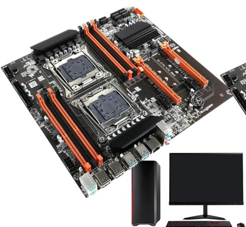 Raypontia Placa Base para Juegos de computadora, Placa Base para CPU de computadora | Placa Base para PC de Doble Canal X99 Placa Base para CPU de 256 GB,Placa Base de PC DDR4 Placas Base de