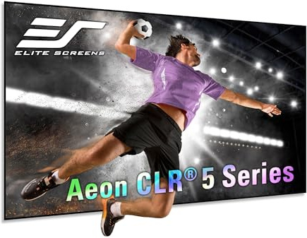 Elite Screens Aeon CLR5 138” Fixed Frame Projector Screen, UST Compatible, 80% Ceiling Light Rejecting (ALR/CLR), 4K/8K HDR Ready, Edge-Free Wall Mount for Home Theater & Gaming, AR138H-CLR5
