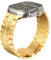 yeziu Correa de titanio de lujo para Apple Watch Ultra 2 (49 mm, 45 mm, 44 mm y 42 mm) y acero inoxidable para Apple Watch 9, 8, 7, 6, 5 SE.(Gold,42/44/45/49mm)