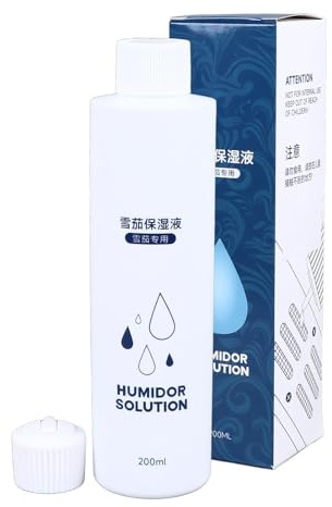 Cocoarm Zigarre Humidorlösung, Propylenglykol Destilliertes Wasser Sicher Sanft ohne Irritierende Lösung, Humidor -Zubehör für Luftbefeuchter 200 Ml