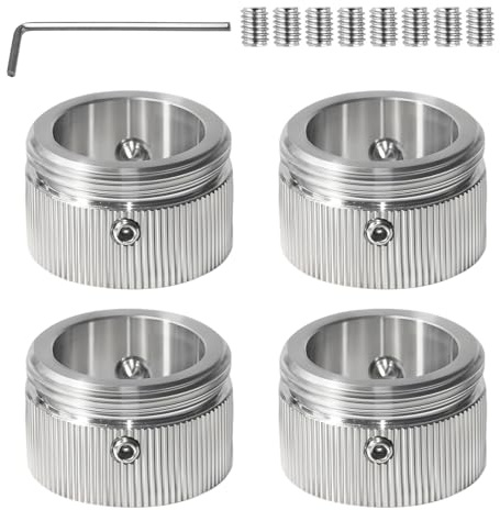 Euablfo 4 Pièces Adaptateurs de Thermostat de Radiateur, Vanne de Radiateur, DiamèTre Intérieur 22 Mm, Adaptateur de TêTe de Thermostat de Vanne de Radiateur pour Ra/Rav/Ravl, Avec Clé Hexagonale