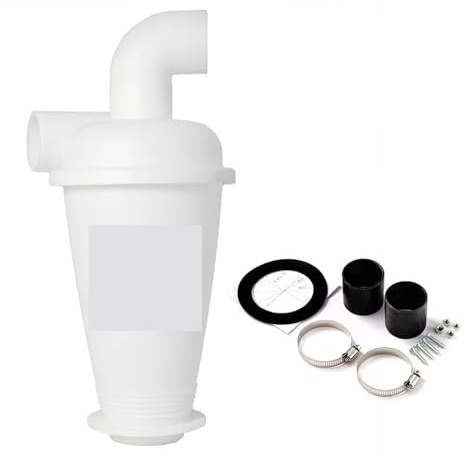 Séparateur cyclonique universel for aspirateur, collecteur de poussière turbocompressé avec bride d'adaptation, compatible avec les aspirateurs domestiques et de travail du bois.
