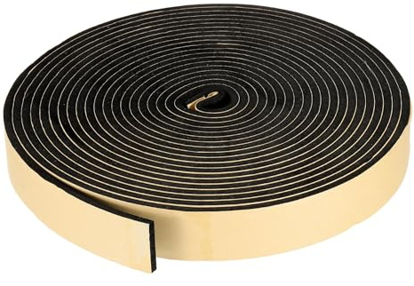 PATIKIL Ruban D'Isolation En Mousse, 40mm L X 6mm Ép X 10 Mètre Auto-Adhésif Joint D'Étanchéité Pour Porte Fenêtre Climatisation, Noir