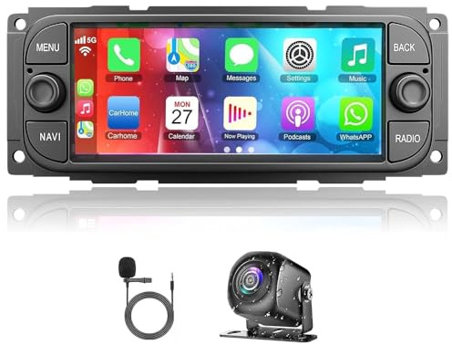 Android 14 Autoradio 2 Din für Chrysler 300M 1999-2004, 6.86 Zoll Touchscreen Autoradio mit Bluetooth Support Wireless Carplay Autoradio mit GPS Navi Android Rückfahrkamera Mirror Link 2+32G