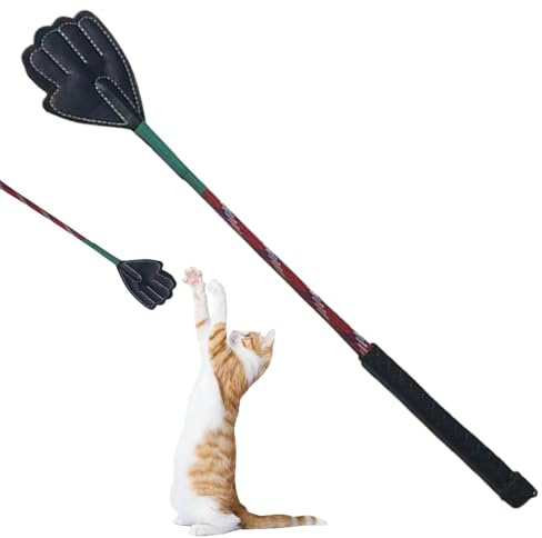 Naqqios Target Stick Hundetraining – Tragbare Flirtstange, Trainingsstock Mit Ergonomischem Griff, Multifunktionales haustiers-Übungsgerät, Langlebiges Haustierzubehör Für Den Haushalt | Interaktives