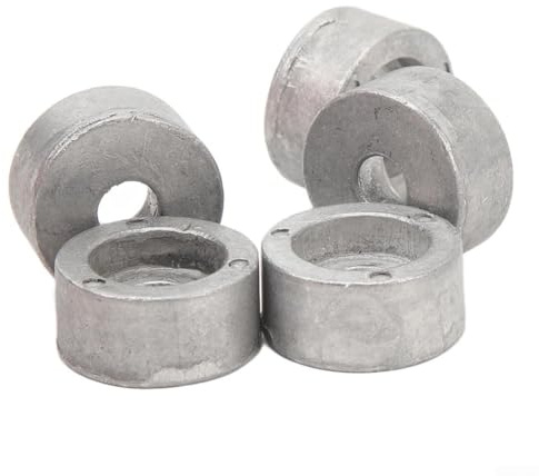 5 Stück Runde Zinkanode Kit für Suzuki Außenbordmotor 4-Takt 9.9-300PS Marine Opferanode 55321-87J01 55321-87J00 Zinklegierung Bootsmotor Erosion