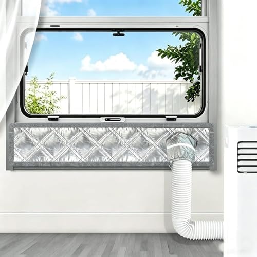 Aozzy 39 Window Seal for Portable ac kit,3-Layer Thickened Aluminum Foil&Cotton&Oxford Fabric Window Seal,100% Airtight,Thermal Insulation,Blocks Cold Air Leakage,Achieves Best Cooling Performance