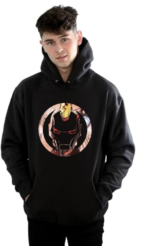 Marvel Men's Iron Man Montage Symbol Hoodie X-Large Black