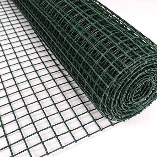 Greenfields Green Plastic Garden Fence - 1m x 5m Roll of Durable Wire Mesh with 20mm Holes - Lightweight Fencing for Poultry, Vegetable Patches, Pet Barriers & Clematis Climbing Plant Support