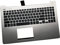 fqparts Replacement Laptop Upper Case Cover C Shell & Keyboard For ASUS K551 K551LA K551LB K551LN Silver US English Layout Small Enter Key Layout