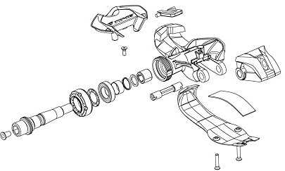 TIME Sram, PD Grip Bolts/Pins Special 8/12 Unisex Erwachsene, Schwarz-Schwarz