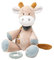 Nattou Spieluhr aus Baumwolle (Musselin) und Polyester, Giraffe Luna, Wiegelied «La-Le-Lu», Ca. 28 cm, Luna und Axel, Grün / Beige