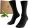 Premium Bambus-Socken Herren 43-46, Bamboo-Socks Damen 39-42 & 35-38 – 4/8 Paar Schwarz, Mens Business Socks ohne Gummibund – Anti-Schweiß, Antibakteriell, Atmungsaktiv gegen Schweißfüße