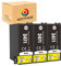 Nextpage 34XL Tintenpatronen Ersatz für Epson 34XL Schwarz Patronen Kompatibel für Workforce Pro WF-3720DWF WF-3725DWF WF-3720 WF-3725 WF3720 WF3725 Patronen Drucker (3X 34XL Schwarz)