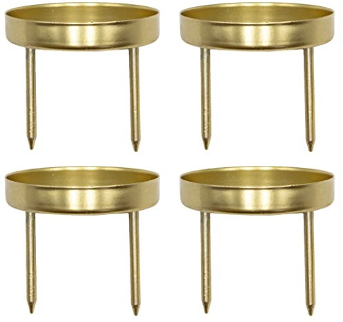 4 x Kerzenhalter Gold Metall D=8,3 cm 2 Picks Kerzenpick Adventskerzenhalter Stumpenkerzen Adventskranz 4 Stück