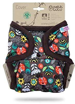 Petit Lulu Größe 2 PUL Überhose (5-16 kg) | Druckknöpfe | One Size Windelüberhose | Baby Windelhose | Waschbar & Wasserdicht | Stoffwindeln | Hergestellt in EU (Ladybugs Fair)