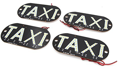 Ruilogod 4 stücke dc 12v weiß Taxi Kabine Windschutzscheiben Windschutzschild LED Licht Lampen Birnen