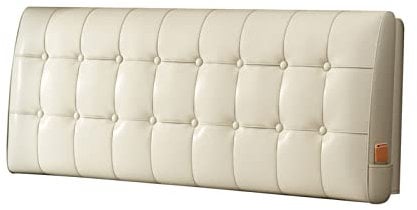 Moderne Leder Kopfteil Kissen Wandkissen Großer Kopfkissen Kopfteil Rückenlehne Button Design Lendenwirbelsäule Für Schlafsaalzimmer Daybett in Voller Größe,A,No headboard 35.4/90cm