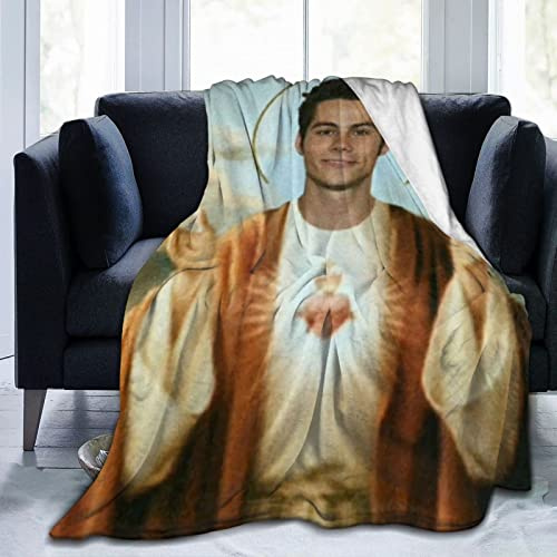 ZQBDFC Dylan Obrien Decke, D-Druck, Lammdecke, Plüschdecke, Bettwäsche, Dekoration, Decke für Wohnzimmer, Schlafzimmer, Schlafsaal, Dekoration, X, mehrfarbig, 152 x 127 cm