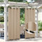 Easy-Going Outdoor-Vorhänge in Leinenoptik, wasserdicht, Winddicht, Veranda-Vorhänge, weich, dick, Outdoor-Sichtschutzvorhänge für Terrasse, Pavillon, Ösen Oben und Schlaufen, 137.2x213.4 cm, Beige