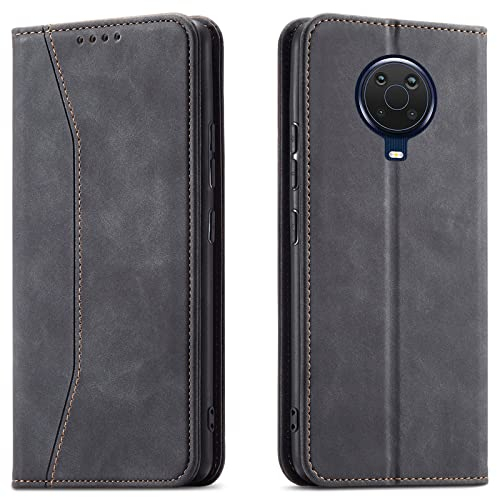 OKZone Kompatibel mit Nokia G10 / G20 Hülle, Magnet Leder Tasche Handyhülle, Kartenfächer Nokia G10 / G20 Schutzhülle, [Premium PU Leder] Flip Klappbare Stoßfeste Magnetische Standfunktion (Schwarz)