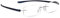 Read Optics Lesebrille 2,0, nicht verschreibungspflichtige Brille, randloses Design in Silber und Dunkelblau, leichte, stylische Brille