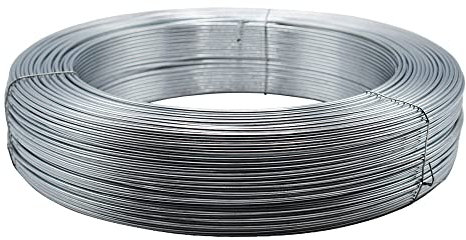 The Mesh Company Galvanised Wire & Green PVC Thick Garden Wire Tensioning Line Wire | Quality European Stock (2.5mm Galv 10kg Coil 260 Metres)