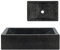 HOMIUSE Lavabo Suspendido Lavabo Sobre Encimera 45x30x12 cm Lavabo Baño de Mármol con Desagüe Negro Rectangular para Cuarto de Baño Lavabo Piedra Lavabo Pequeño Lavamanos Baño Lavamanos Pequeño
