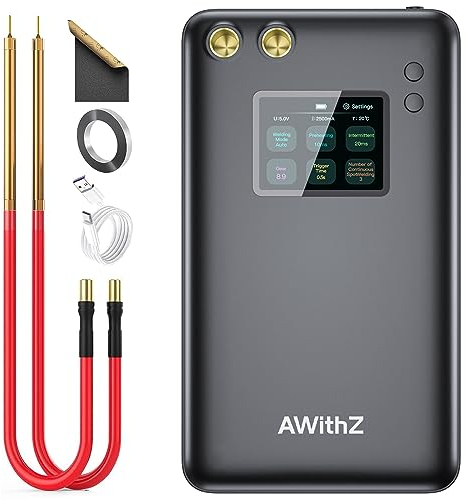 Saldatrice a punti,AWithZ Saldatrice a punti per batterie 7500mAh,schermo grande,intelligente multilingue,per la riparazione di strumenti di precisione e la realizzazione di pacchi batteria (U3)