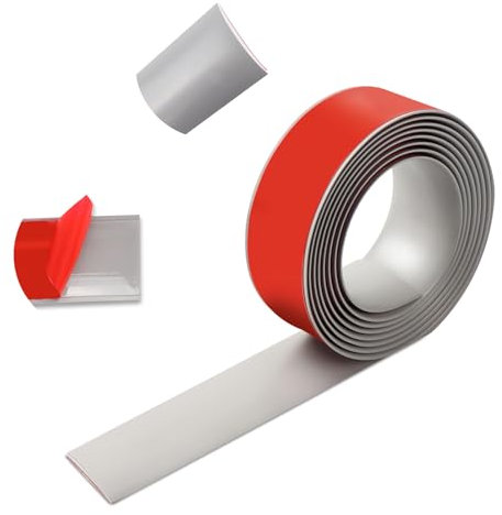 300cm×4cm Übergangsleiste Selbstklebend, Vinylboden Selbstklebnd, Türleiste Selbstklebend wird Verwendet, um Bodenlücken, Teppichfliesen, Fliesenfliesen, Fliesenfliesen zu Verbinden(Grau)