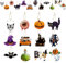 POPOYU Halloween Baumschmuck Papier Hängende,9 Stück Halloween Girlande Kürbis Fledermaus Gespenst Hexenhut Hängende Deko Papier,Halloween Horror Hängeornament Mini Baumkugeln für Halloween Favors