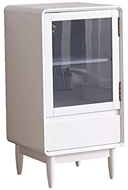 Weinregale Holzweinkabine mit Schublade und Tür, multifunktionaler Spirituosenschrank for Hausküche Esszimmer barschrank (Color : White)