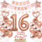 Rosegold Luftballon 16. Geburtstag - Mädchen Deko, Ballon und Party Ballons für 16 Jahr Feier