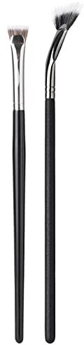 2PCS Mascara Fan Brush,Fan Eyelash Brush Lash Wandfor Lashes,Synthetic Fibre Smooth Application No Smearing Clumping,Easy to Use Cosmetic Brushes Tool Eye Shadow Brush