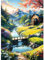 QINRUBB Verschneite Berge Diamond Painting Erwachsene, 5D Hütte Diamant Painting Bilder Anfänger, DIY Fluss Runder Vollbohrer Diamanten Malerei Stickerei Kreuzstich Geschenke Home Wand Dekor 30x40cm