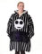 Disney The Nightmare Before Christmas Unisex Wearable Blanket Hoodie | Adults Striped Pullover in Black with Jack Skellington Character | Sherpa Lined Hooded Loungewear with Pockets for Men and Women
