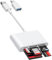 BnmxTek USB-A and USB-C to SD Card Reader, Trail Camera Card Adapter with SD MicroSD CF Compact Flash Memory Stick XD Picture 5 Slots for iPhone 15 16 iPad Mac MacBook Pro/Air Laptop Pc