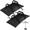 NVAAV Juego de 2 pesas de base de sombrilla extragrandes de 90 libras, bolsas de arena rellenables para patio, peso para muebles de exterior resistentes para soporte de paraguas, patio, jardín, patio