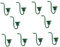 Toyvian 10pcs Type Wall Light Strip Lamps Hourglass Battery Operated Wall Sconce Submersible Quicksand Mini Light Emitting Lantern Mini LED Decoration Mini Luminous Wall Lamp Green Plastic