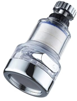 jojofuny Hochdruck Wasserhahn Sprühkopf mit 3 Einstellungen 360° Drehbarer Küchenarmatur Sprühkopf aus Abs und Pp Baumwolle Installieren und Filtert Rost und Sand