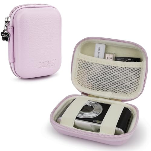 Veki Digital Camera Case Compatible With KODAK PIXPRO FZ45 FZ55/ for CAMKORY DC403 FHD 1080P Digital Point and Shoot Vlogging/SD Card, Travel Carry Cases Bag (Purple)