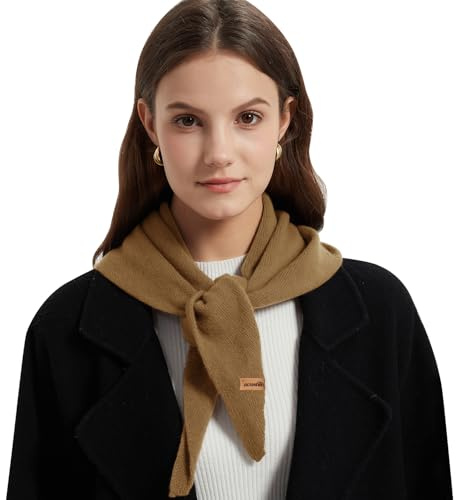 ACUSHLA 100% Merinowolle Dreieckstuch Damen, Strick Schal Herbst Winter | Weiche Merinowolle mit angenehmer Wärme, leichtem Tragegefühl und guter Atmungsaktivität für kalte Herbst- und Wintertage