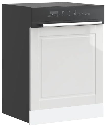 Teenpull Geschirrspülerblende Porto, Hochglanz-Weiß Holzwerkstoff Frontplatte 60x1,5x67 cm für Geschirrspüler, pflegeleichtes Küchenmöbel, ideal zur Schrank Aufbewahrung