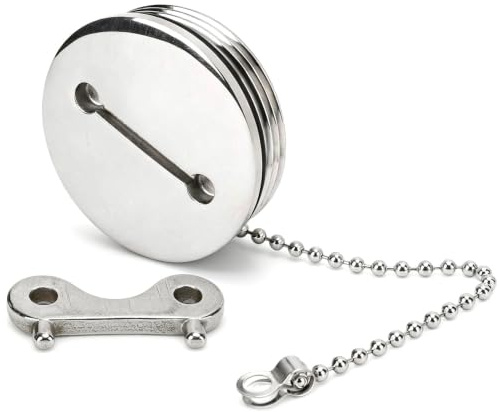 2-Zoll-Tankdeckel für Boote, abschließbarer Tankdeckel aus Edelstahl mit Schlüssel, Zubehör zum Öffnen und Schließen des Tankdeckels