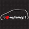 speedwerk-motorwear I Love My Twingo 1 - Sticker für Renault - Bj. 1993-2007
