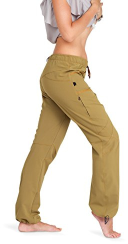 Ucraft Xlite Women's Rock Climbing and Bouldering Pants (410 S,Woman, Mustard)