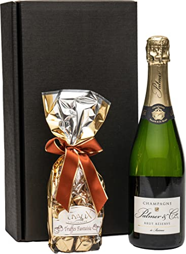 Geschenkset Champagner mit feinsten Schokoladentrüffeln