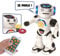 LEXIBOOK Powerman ROB50FR - Robot Educativo Interactivo para Jugar y Aprender, Bailar, Reproducir música, cuestionarios educativos, Lanza Discos, Blanco/Negro (francés)
